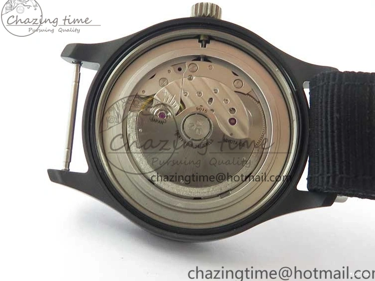 MIROTIME 1222 Pilot IW326901 Real Ceramic MK 1:1 Best Edition Black Dial On Nylon Strap MIYOTA FastDry 7126